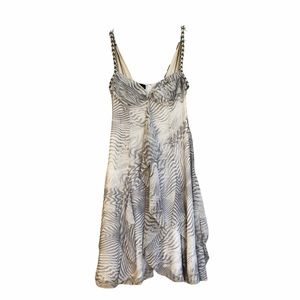 Amanda Wakeley Zebra Chain Strap Silk Midi Dress 8